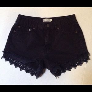 Free People Shorts With Lace